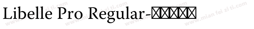 Libelle Pro Regular字体转换